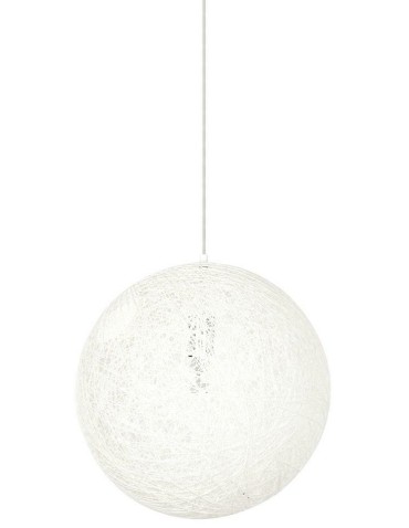 King Home Lampa wisząca LUNA 60 biała - sznurek konopny (1027S-600.WHITE)