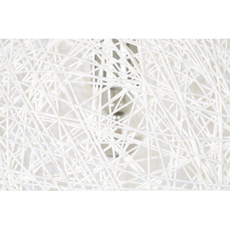 King Home Lampa wisząca LUNA 60 biała - sznurek konopny (1027S-600.WHITE)