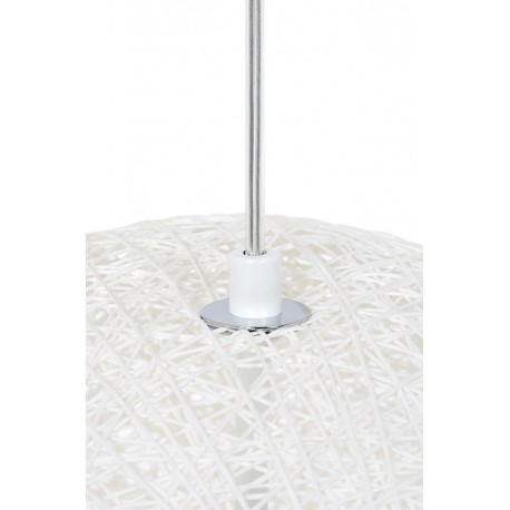 King Home Lampa wisząca LUNA 60 biała - sznurek konopny (1027S-600.WHITE)