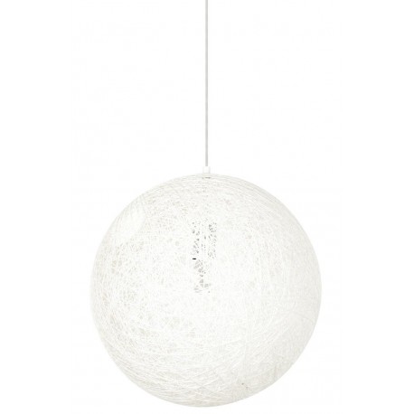 King Home Lampa wisząca LUNA 80 biała - sznurek konopny (1027S-800.WHITE)
