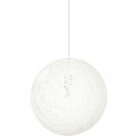 King Home Lampa wisząca LUNA 80 biała - sznurek konopny (1027S-800.WHITE)