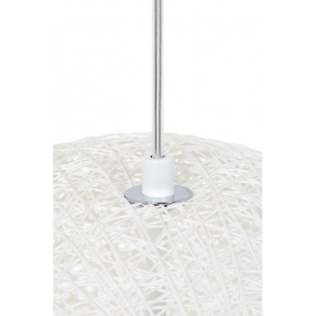 King Home Lampa wisząca LUNA 80 biała - sznurek konopny (1027S-800.WHITE)