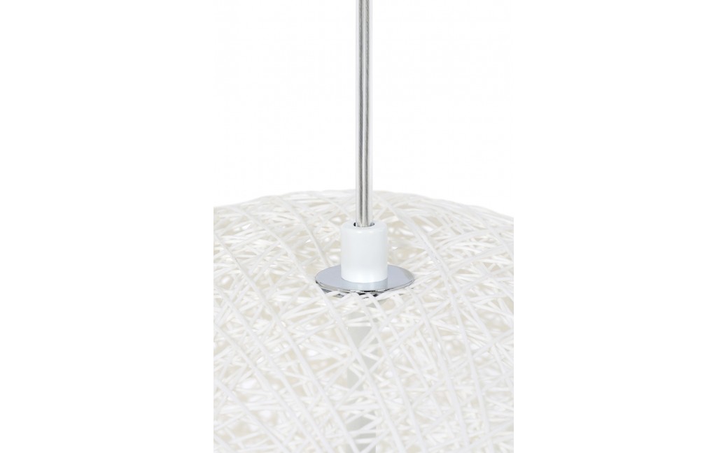 King Home Lampa wisząca LUNA 80 biała - sznurek konopny (1027S-800.WHITE)