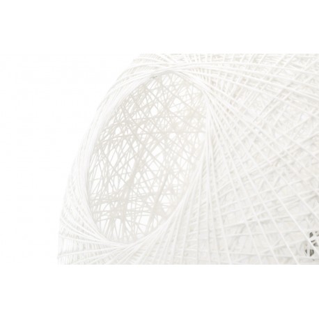 King Home Lampa wisząca LUNA 80 biała - sznurek konopny (1027S-800.WHITE)