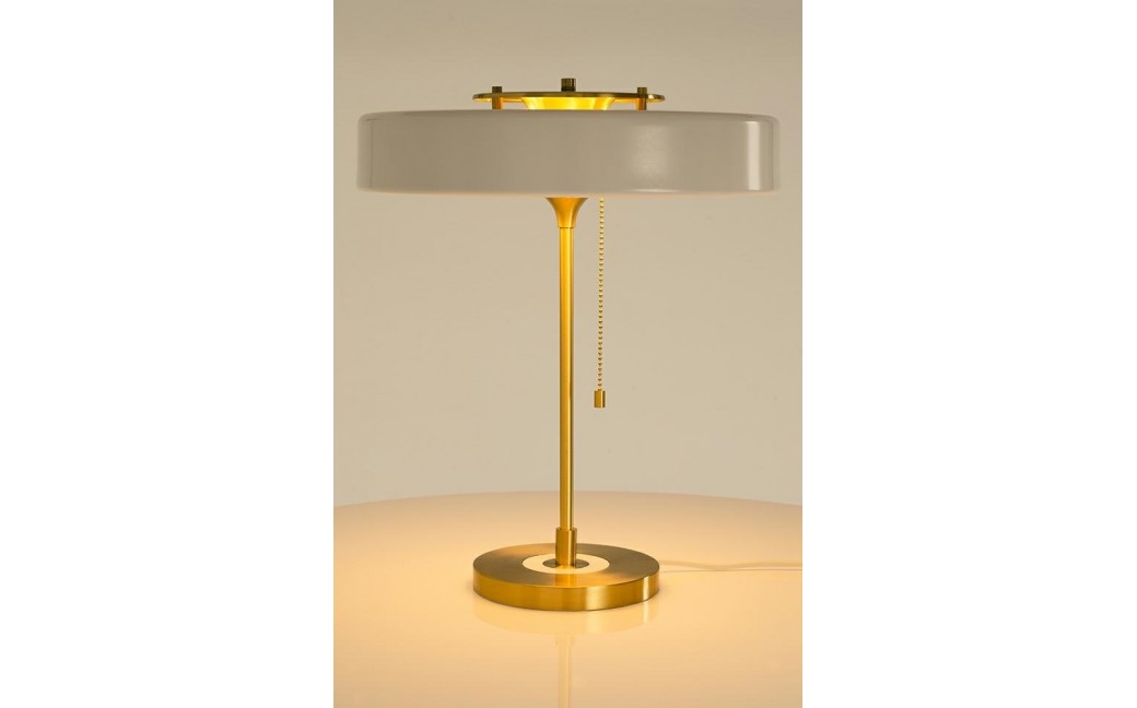 King Home Lampa biurkowa ARTE biało-złota - aluminium, szkło (MT21409-3-350)