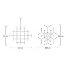 King Home Lampa wisząca ATOMIC GRANDE zlota (XCP9120-30.GOLD) King Home Lampa wisząca ATOMIC GRANDE zlota (XCP9120-30.GOLD)