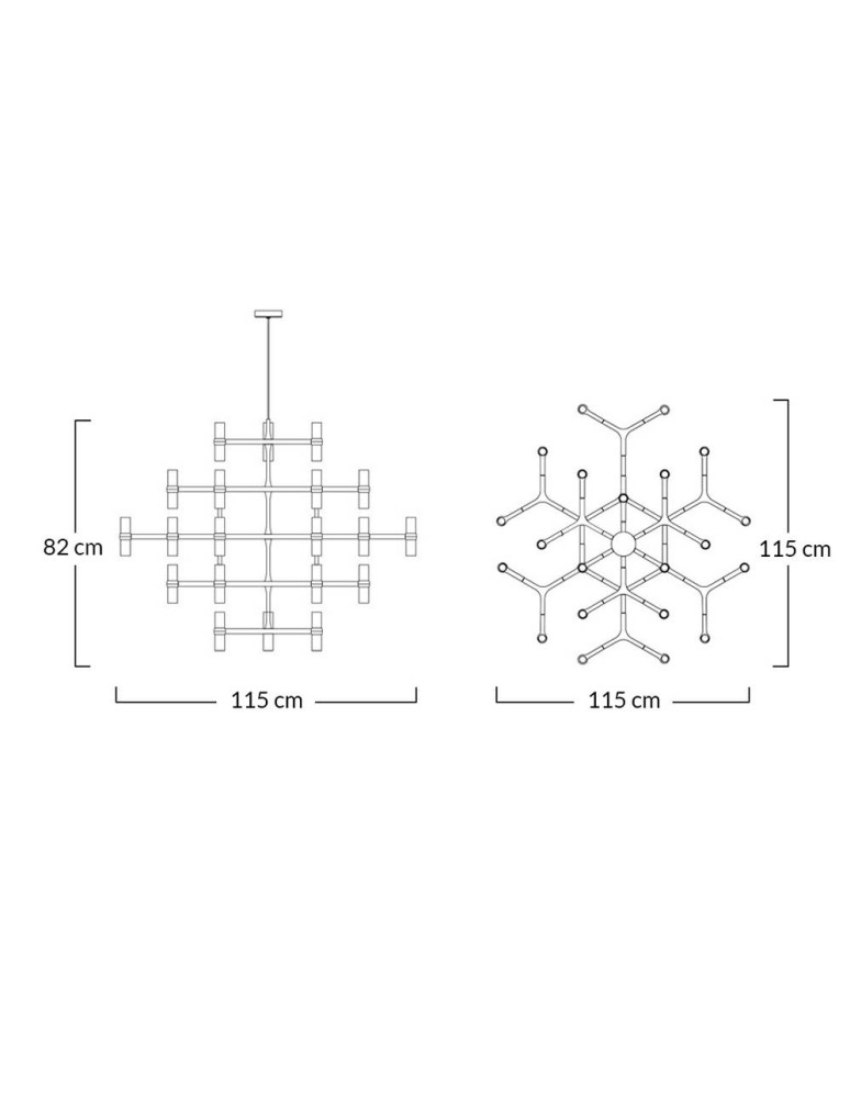 King Home Lampa wisząca ATOMIC GRANDE zlota (XCP9120-30.GOLD) King Home Lampa wisząca ATOMIC GRANDE zlota (XCP9120-30.GOLD)