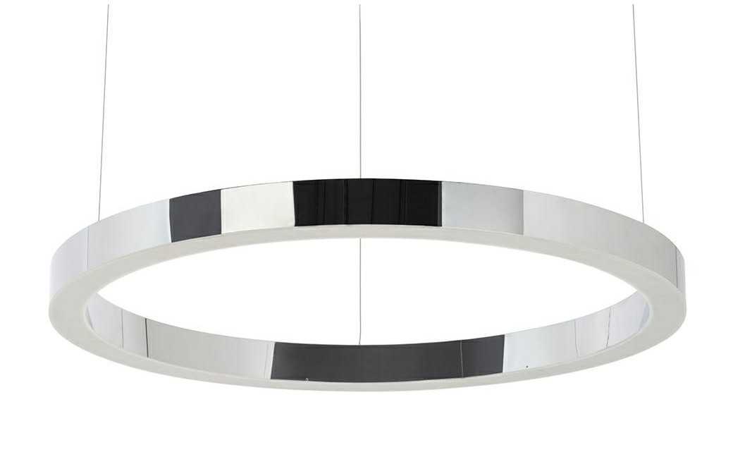 King Home Lampa wisząca RING 80 srebrna - LED, stal polerowana (JD8169-80.SILVER)