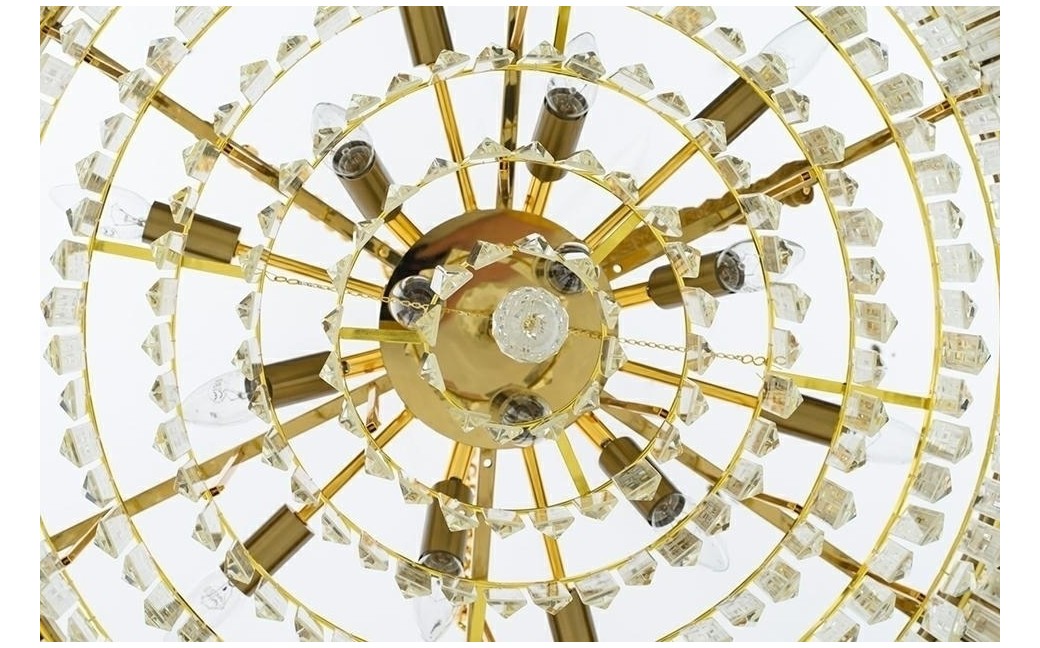 King Home Lampa wisząca IMPERIAL GOLD 80 - stal, kryształ (DW-D5688M.GOLD)
