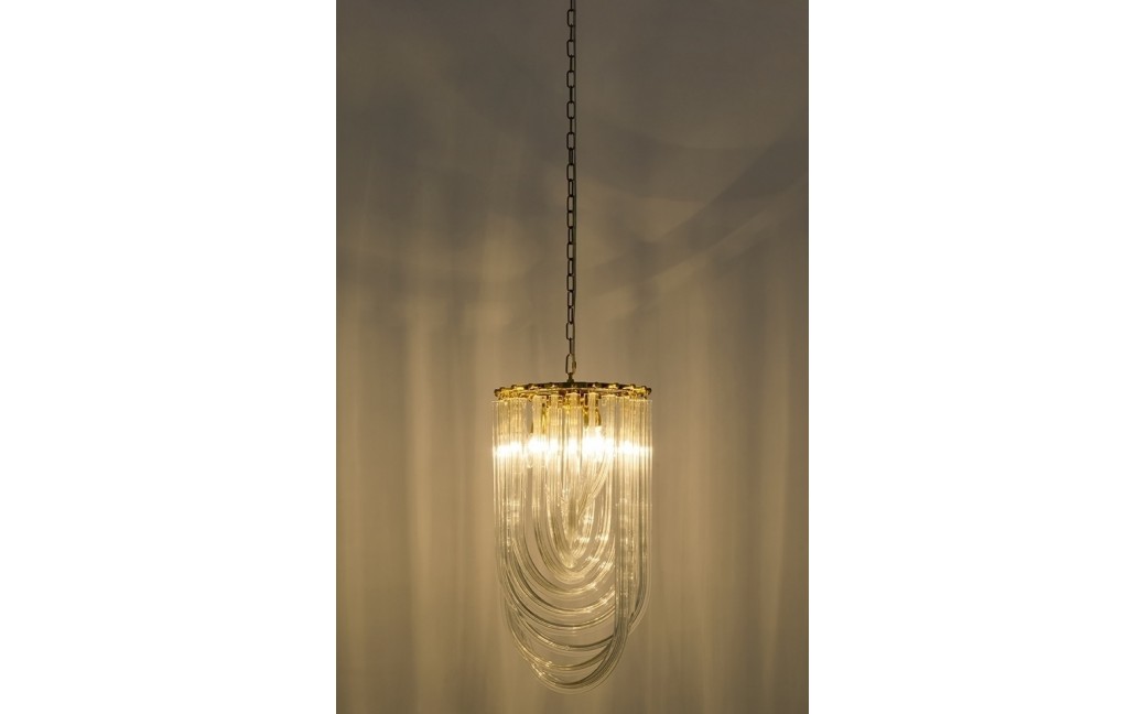 King Home Lampa wisząca MURANO L złota - szkło, metal (JD9607-L.GOLD)