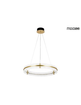 Moosee MOOSEE lampa wisząca SATURNUS 85 złota - LED, kryształ, stal szczotkowana (MSE010100168)