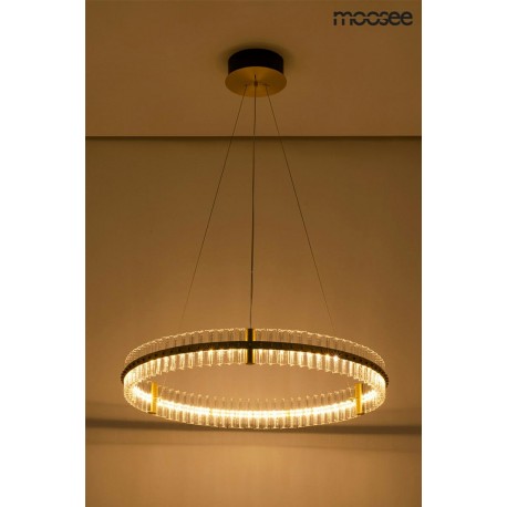 Moosee MOOSEE lampa wisząca SATURNUS 85 złota - LED, kryształ, stal szczotkowana (MSE010100168)