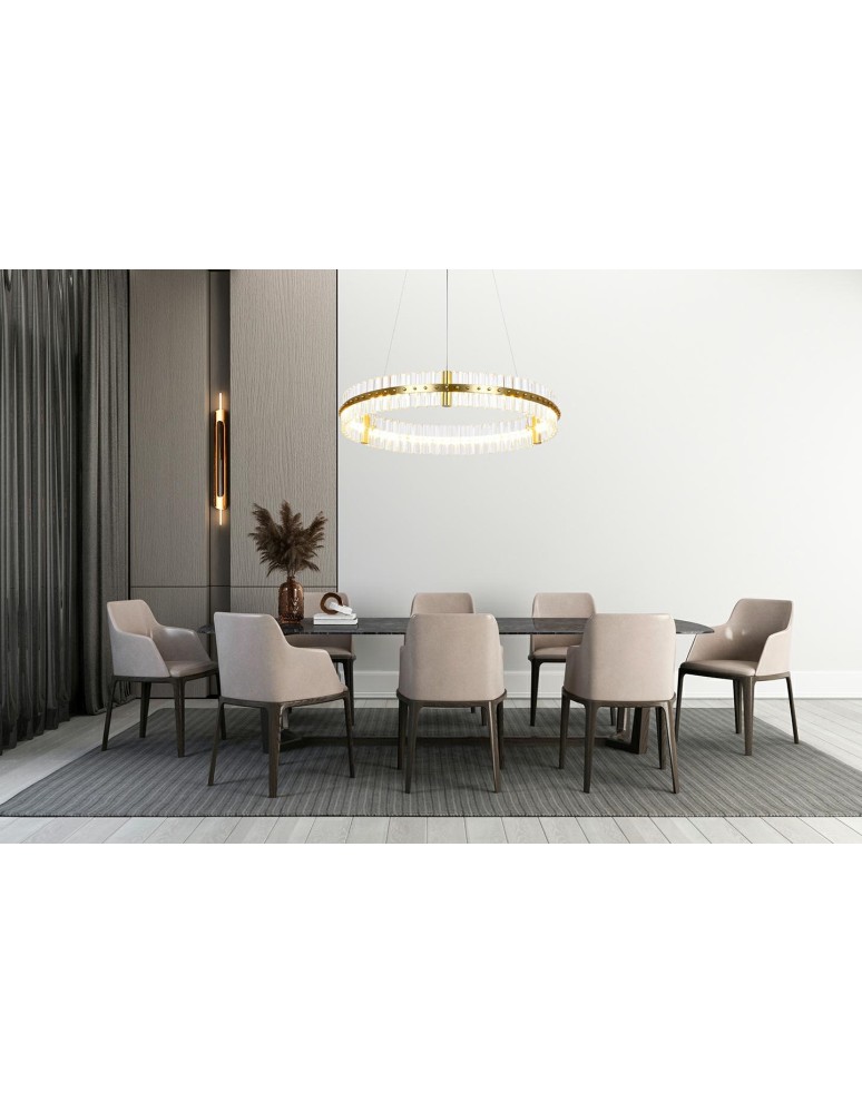 Glamour pendant lamps - Moosee MOOSEE pendant lamp SATURNUS 85 gold - LED, crystal, brushed steel (MSE010100168) - product kolory-swiatla.pl 7