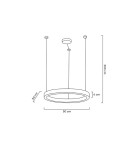 Pendant lamps circles - Moosee MOOSEE RING LUXURY 50 gold pendant lamp - LED, chrome gold (MSE010100150) - product 6