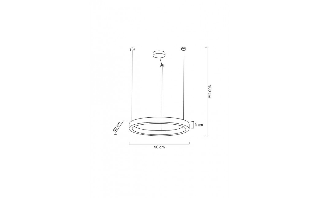 Moosee MOOSEE lampa wisząca RING LUXURY 50 złota - LED, chromowane złoto (MSE010100150)