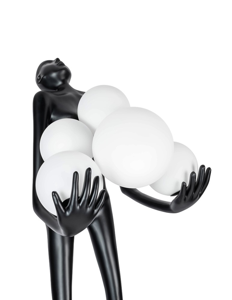 Designer floor lamps - King Home HUMAN floor lamp - fiberglass, glass (JL009) - product kolory-swiatla.pl 4