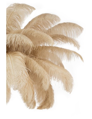 King Home Lampa podłogowa TIFFANY 175 beżowa mosiądz / naturalne pióra (JL0019.BEIGE) - produkt 2