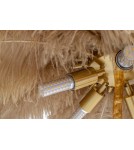 Floor lamps - King Home TIFFANY 175 floor lamp beige brass / natural feathers (JL0019.BEIGE) - product 5