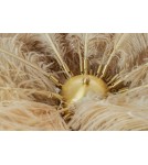 Floor lamps - King Home TIFFANY 175 floor lamp beige brass / natural feathers (JL0019.BEIGE) - product 6