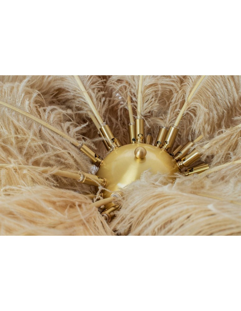 Floor lamps - King Home TIFFANY 175 floor lamp beige brass / natural feathers (JL0019.BEIGE) - product kolory-swiatla.pl 6