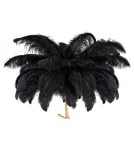Floor lamps - King Home TIFFANY 175 floor lamp black brass/natural feathers (JL0019.BLACK) - product 2