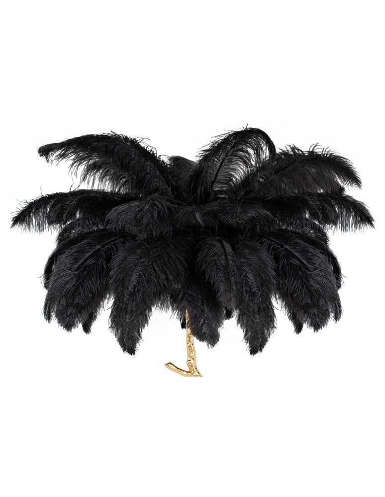 Floor lamps - King Home TIFFANY 175 floor lamp black brass/natural feathers (JL0019.BLACK) - product kolory-swiatla.pl 2