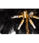 Floor lamps - King Home TIFFANY 175 floor lamp black brass/natural feathers (JL0019.BLACK) - product 5
