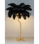 Floor lamps - King Home TIFFANY 175 floor lamp black brass/natural feathers (JL0019.BLACK) - product 9