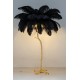 King Home Lampa podłogowa TIFFANY 175 czarna mosiądz / naturalne pióra (JL0019.BLACK)