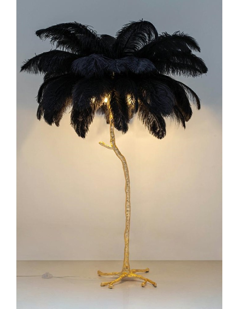 Floor lamps - King Home TIFFANY 175 floor lamp black brass/natural feathers (JL0019.BLACK) - product kolory-swiatla.pl 9