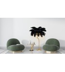 Floor lamps - King Home TIFFANY 175 floor lamp black brass/natural feathers (JL0019.BLACK) - product 10