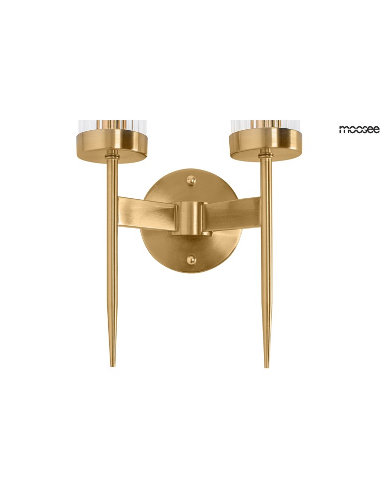 Glamour wall lamps - Moosee MOOSEE TORCH TWIN gold wall lamp (MSE010400199) - product kolory-swiatla.pl 4