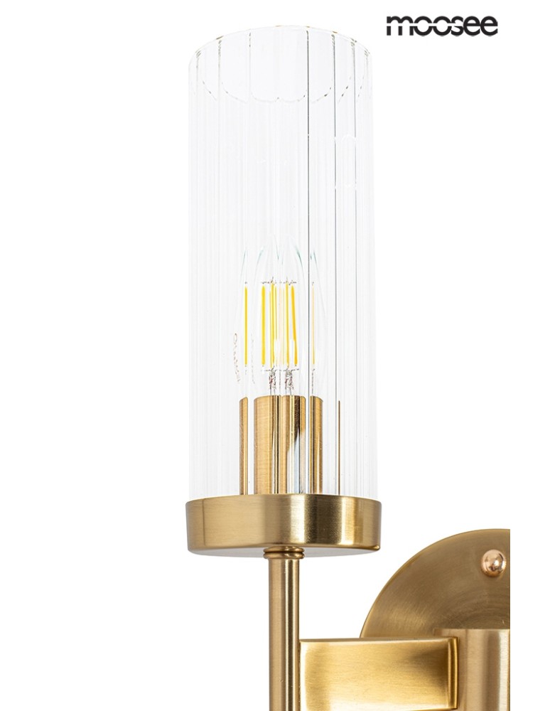 Glamour wall lamps - Moosee MOOSEE TORCH TWIN gold wall lamp (MSE010400199) - product kolory-swiatla.pl 5
