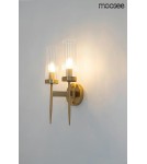 Glamour wall lamps - Moosee MOOSEE TORCH TWIN gold wall lamp (MSE010400199) - product 7