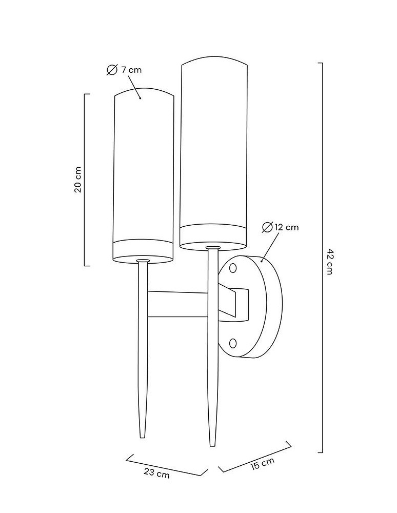Glamour wall lamps - Moosee MOOSEE TORCH TWIN gold wall lamp (MSE010400199) - product kolory-swiatla.pl 10