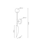 Designer wall lamps - Moosee MOOSEE LUCCA gold wall lamp (MSE010400205) - product 12