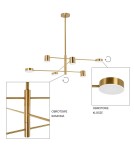 Pendant lamps - Moosee MOOSEE PIAZETTA gold pendant lamp (MSE010100124) - product 8