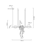 Pendant lamps - Moosee MOOSEE pendant lamp PLANT black (MSE010100156) - product 17