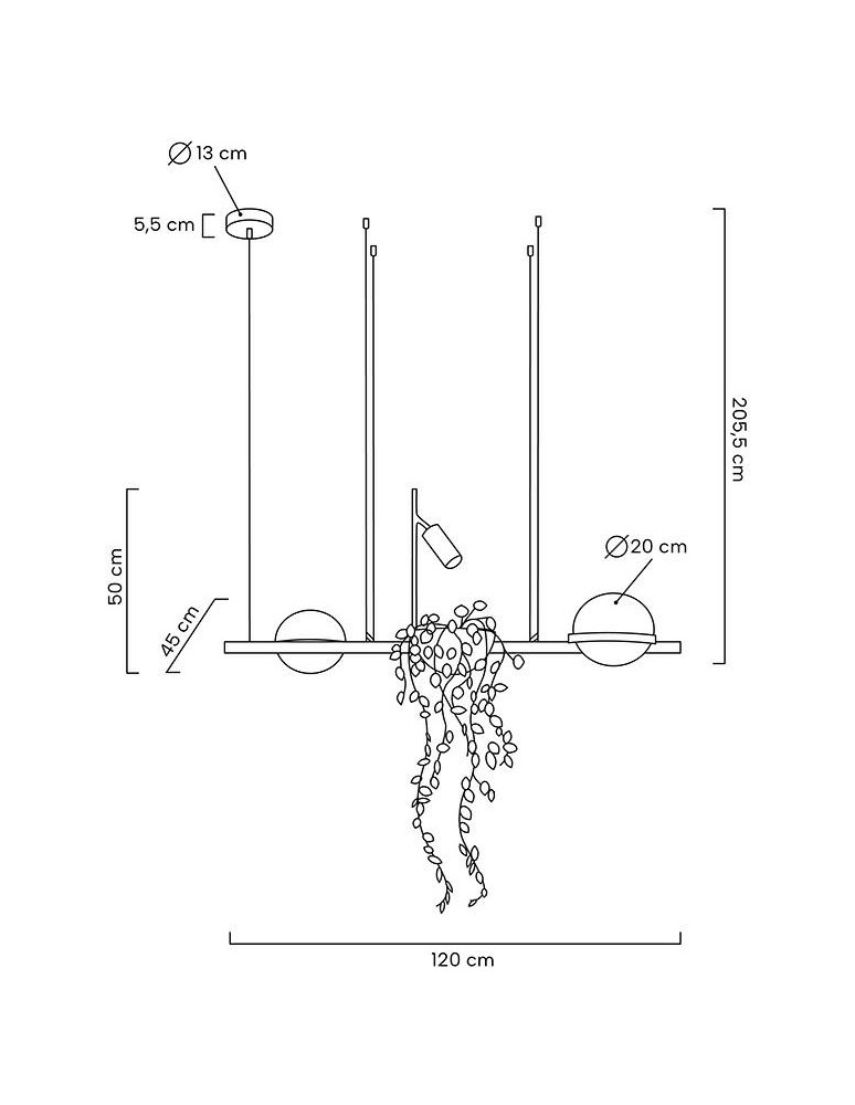 Pendant lamps - Moosee MOOSEE pendant lamp PLANT black (MSE010100156) - product kolory-swiatla.pl 17