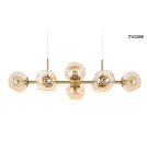 Pendant lamps - Moosee MOOSEE ROMEO GOLD gold / amber pendant lamp (MSE010100171) - product 1