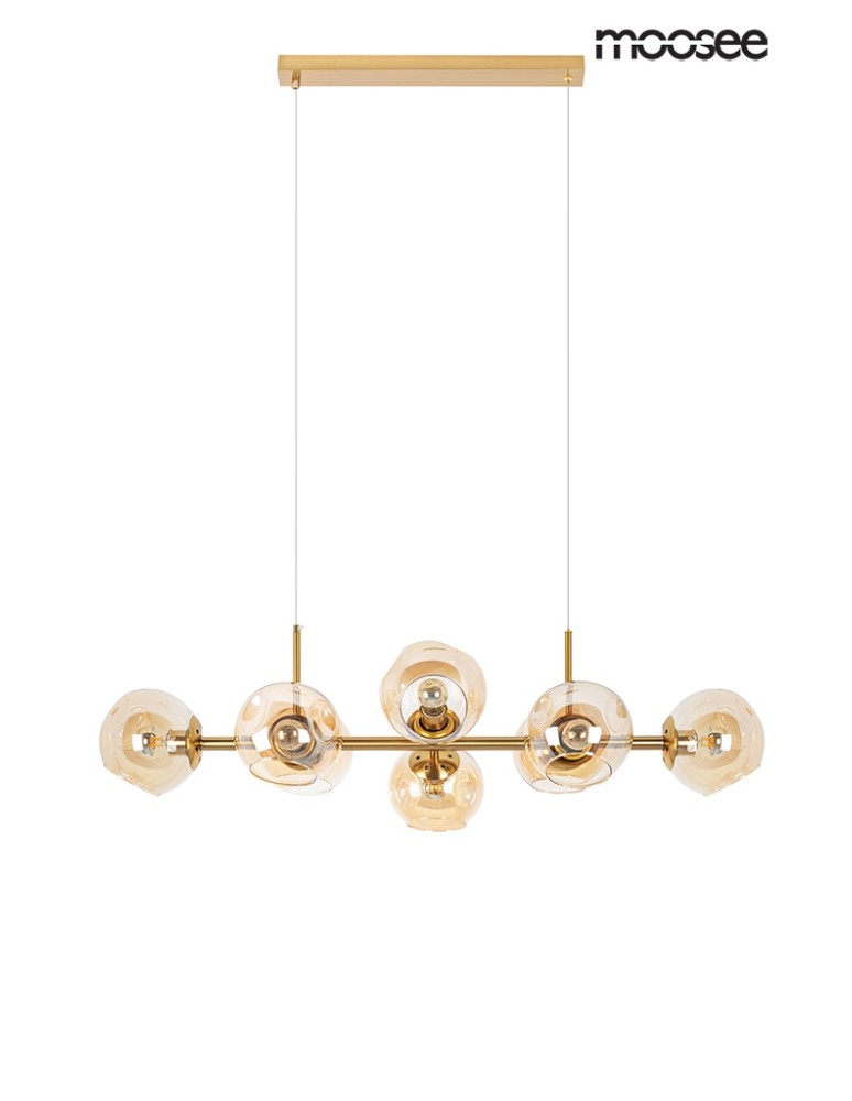 Pendant lamps - Moosee MOOSEE ROMEO GOLD gold / amber pendant lamp (MSE010100171) - product kolory-swiatla.pl 2