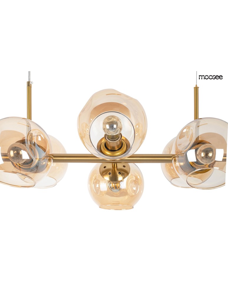 Pendant lamps - Moosee MOOSEE ROMEO GOLD gold / amber pendant lamp (MSE010100171) - product kolory-swiatla.pl 3