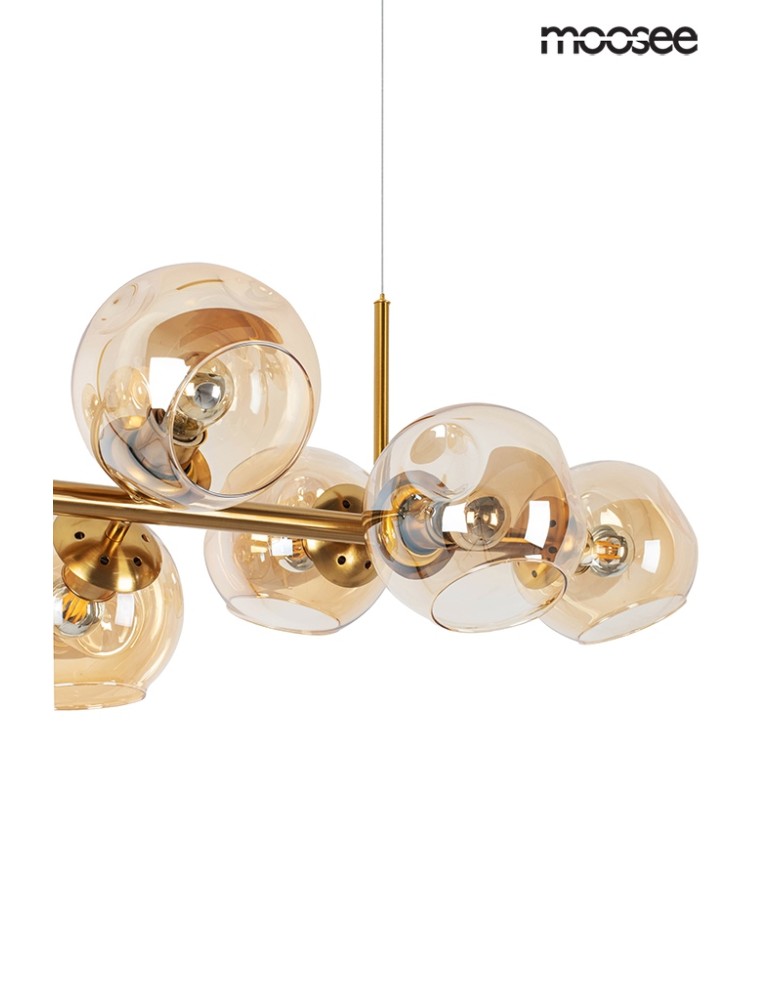 Pendant lamps - Moosee MOOSEE ROMEO GOLD gold / amber pendant lamp (MSE010100171) - product kolory-swiatla.pl 4