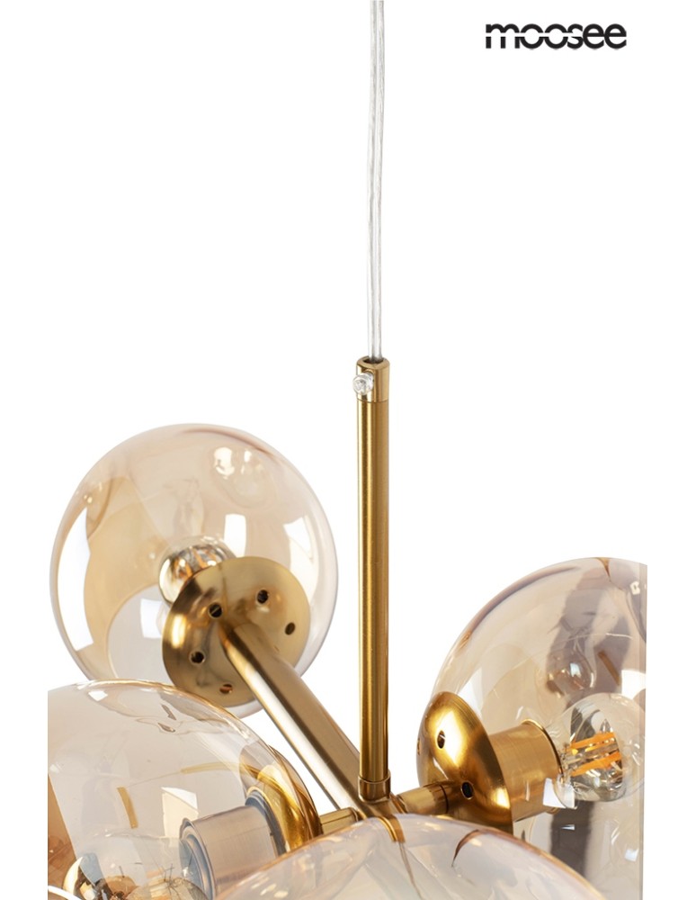 Pendant lamps - Moosee MOOSEE ROMEO GOLD gold / amber pendant lamp (MSE010100171) - product kolory-swiatla.pl 6