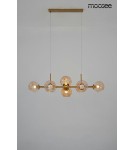 Pendant lamps - Moosee MOOSEE ROMEO GOLD gold / amber pendant lamp (MSE010100171) - product 7