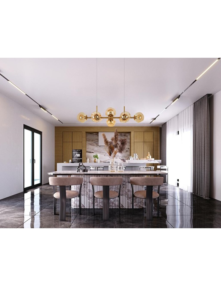 Pendant lamps - Moosee MOOSEE ROMEO GOLD gold / amber pendant lamp (MSE010100171) - product kolory-swiatla.pl 8