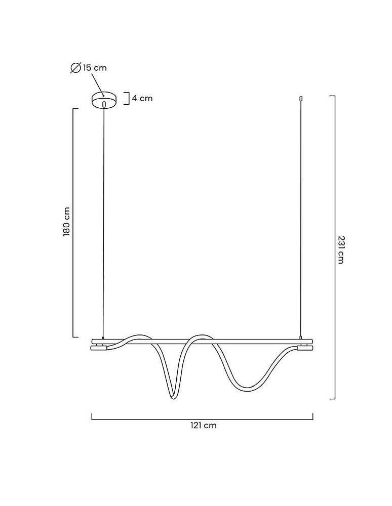 Pendant lamps - Moosee MOOSEE SERPIENTE 120 gold pendant lamp (MSE010100178) - product kolory-swiatla.pl 13