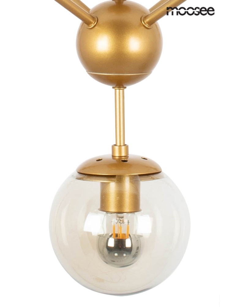 Pendant lamps - Moosee MOOSEE ASTRIFERO 10 gold / amber pendant lamp (MSE010100182) - product kolory-swiatla.pl 6