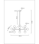 Pendant lamps - Moosee MOOSEE ASTRIFERO 10 gold / amber pendant lamp (MSE010100182) - product 9