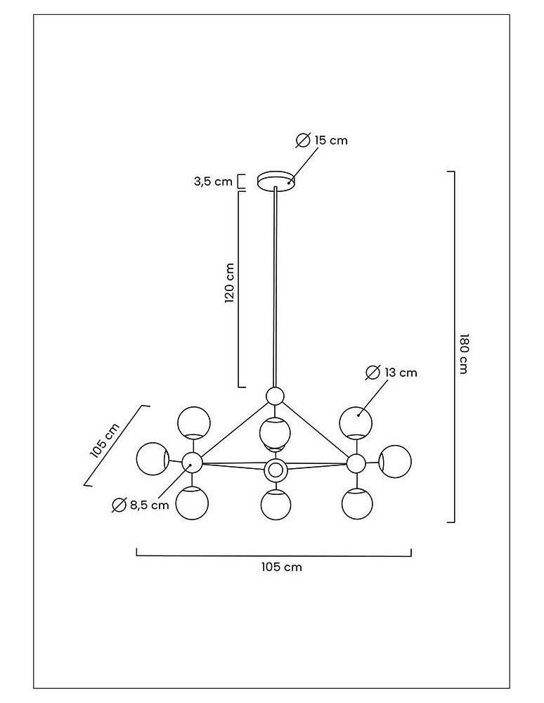 Pendant lamps - Moosee MOOSEE ASTRIFERO 10 gold / amber pendant lamp (MSE010100182) - product kolory-swiatla.pl 9